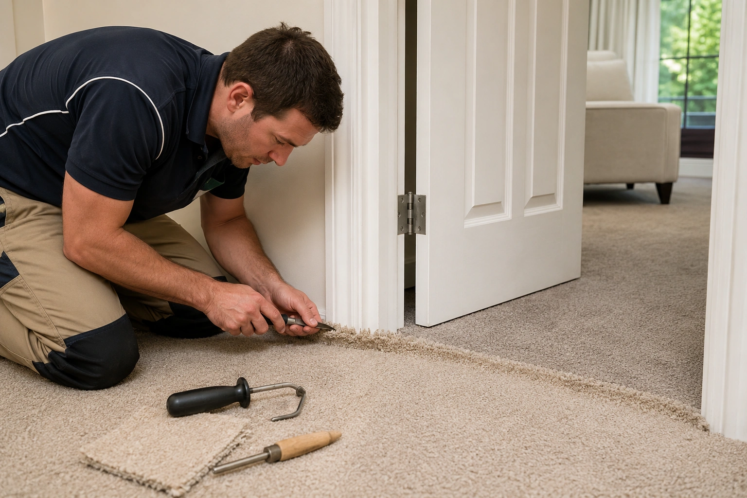 Carpet Repair crew working in Brooklyn